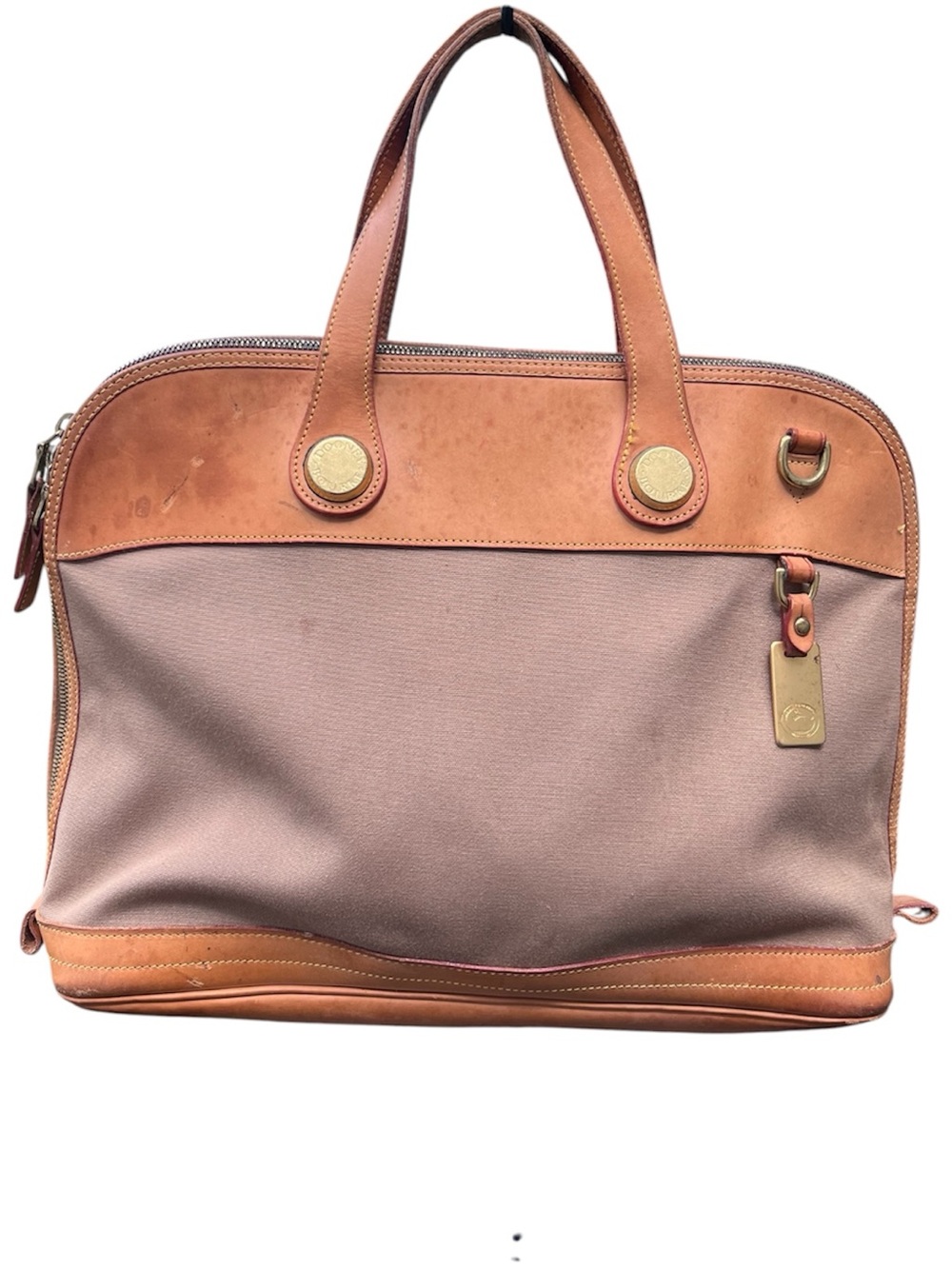 Dooney & Bourke Vintage 1990’s Cabriolet Satchel Canvas Leather USA